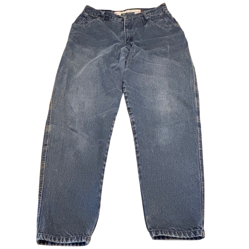 Zena Jeans Vintage 80s High Waisted Barrel Leg Denim Pants‎ Dark Wash Size 14